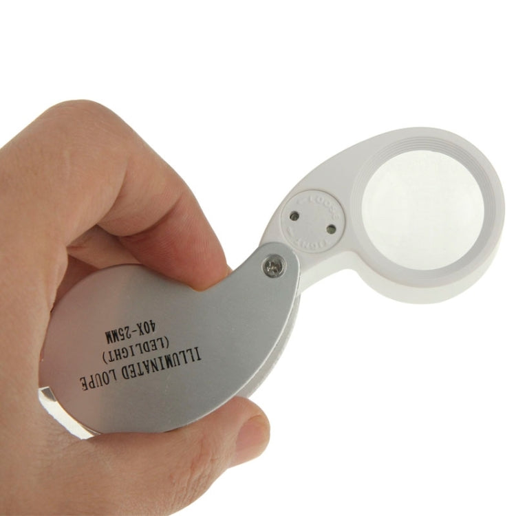 Lente d'ingrandimento per gioielli 40X con LED 25mm
