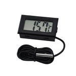 Mini termometro digitale LCD per frigorifero/congelatore, dimensioni inserto 46 mm x 26,6 mm, lunghezza cavo 1 m, PT-2