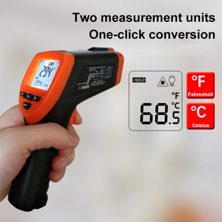 Termometro a infrarossi DT-8380, intervallo di temperatura: -50 - 550 gradi Celsius, intervallo di distanza: 35 cm, Infrared Thermometer