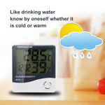 Misuratore digitale di temperatura e umidità LCD da 3,8 pollici con orologio/calendario (HTC-1), HTC-1