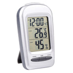 Termometro igrometro da tavolo digitale LCD per interni con data/orologio/avviso congelamento, W240