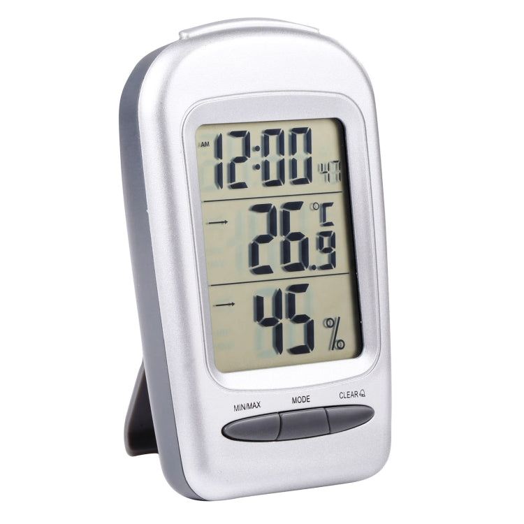 Termometro igrometro da tavolo digitale LCD per interni con data/orologio/avviso congelamento, W240