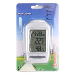Termometro igrometro da tavolo digitale LCD per interni con data/orologio/avviso congelamento, W240