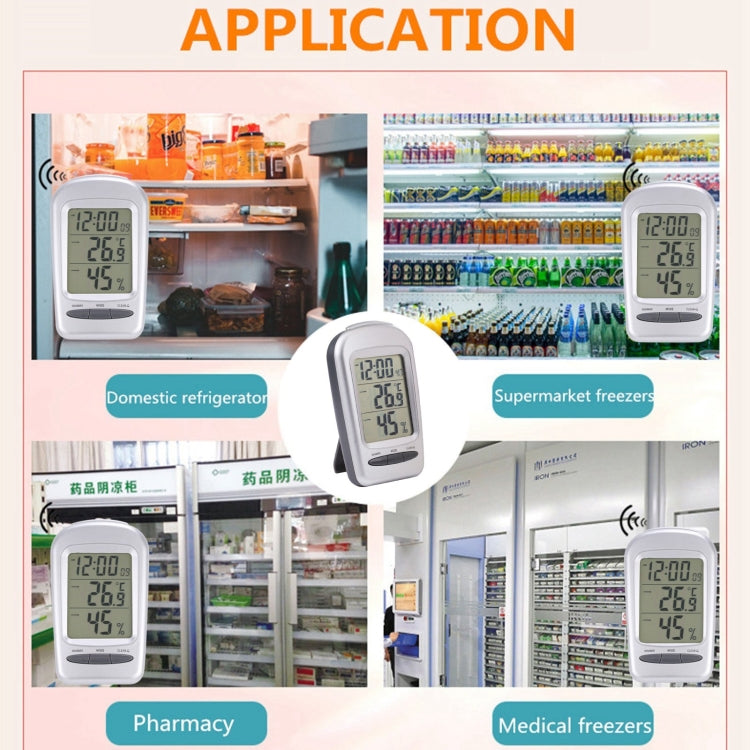 Termometro igrometro da tavolo digitale LCD per interni con data/orologio/avviso congelamento, W240
