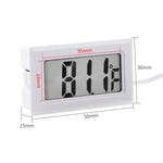 Mini termometro digitale per interni LCD (display Fahrenheit), bianco, (Fahrenheit Display)(White), (Fahrenheit Display)(Black)
