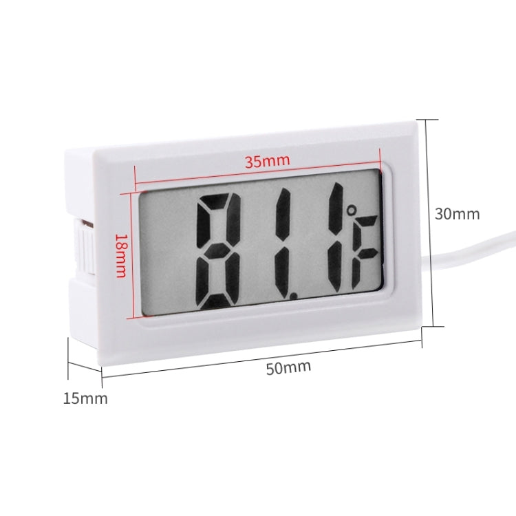 Mini termometro digitale per interni LCD (display Fahrenheit), bianco, (Fahrenheit Display)(White), (Fahrenheit Display)(Black)
