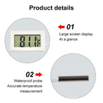 Mini termometro digitale per interni LCD (display Fahrenheit), bianco, (Fahrenheit Display)(White), (Fahrenheit Display)(Black)