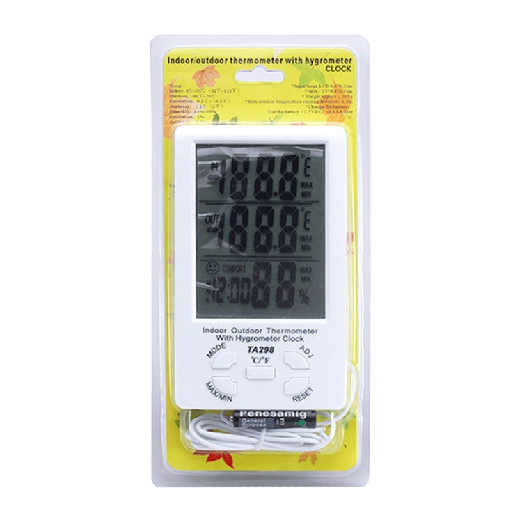 TA298 Umidità/igrometro e termometro LCD digitale con cavo sensore aggiuntivo, TA298