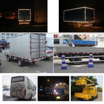 10 adesivi riflettenti per camion con avvertenze di sicurezza per cinghie per auto, dimensioni: 29,5 cm x 4,8 cm (rosso + argento), Warning Car Strap