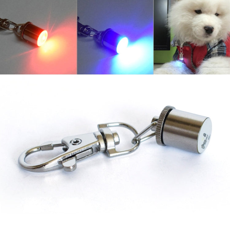 Ciondolo lampeggiante per cani con luce rossa e blu