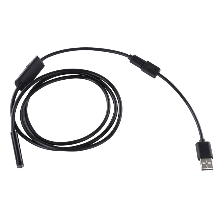 Telecamera di ispezione impermeabile per tubo serpente endoscopio Micro USB con 6 LED per telefono Android OTG, lunghezza: 1 m, diametro lente: 7 mm, 7mm