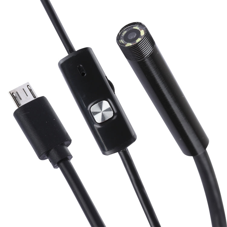 Telecamera di ispezione impermeabile per tubo serpente endoscopio Micro USB con 6 LED per telefono Android OTG, lunghezza: 1 m, diametro lente: 7 mm, 7mm