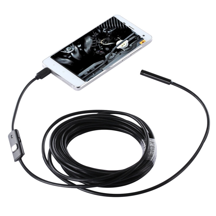 Waterproof Micro USB Endoscope Snake Pipe Inspection Camera with 6 LED for Android Phone OTG, Length: 5m, Lens Diameter: 7mm, 7mm