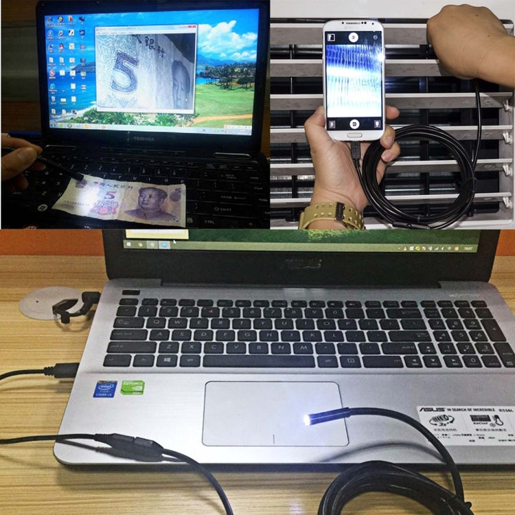Telecamera ispezione tubo 5m diametro 7mm per Android OTG