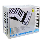 Datopal 61 tasti Roll Up tastiera morbida pianoforte MIDI, 61 Standard Keys  White