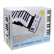 Datopal 61 tasti Roll Up tastiera morbida pianoforte MIDI, 61 Standard Keys  White