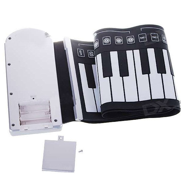 Pianoforte portatile con tastiera morbida avvolgibile da 49 tasti, 49 Standard Keys  White