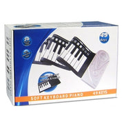 Pianoforte portatile con tastiera morbida avvolgibile da 49 tasti, 49 Standard Keys  White