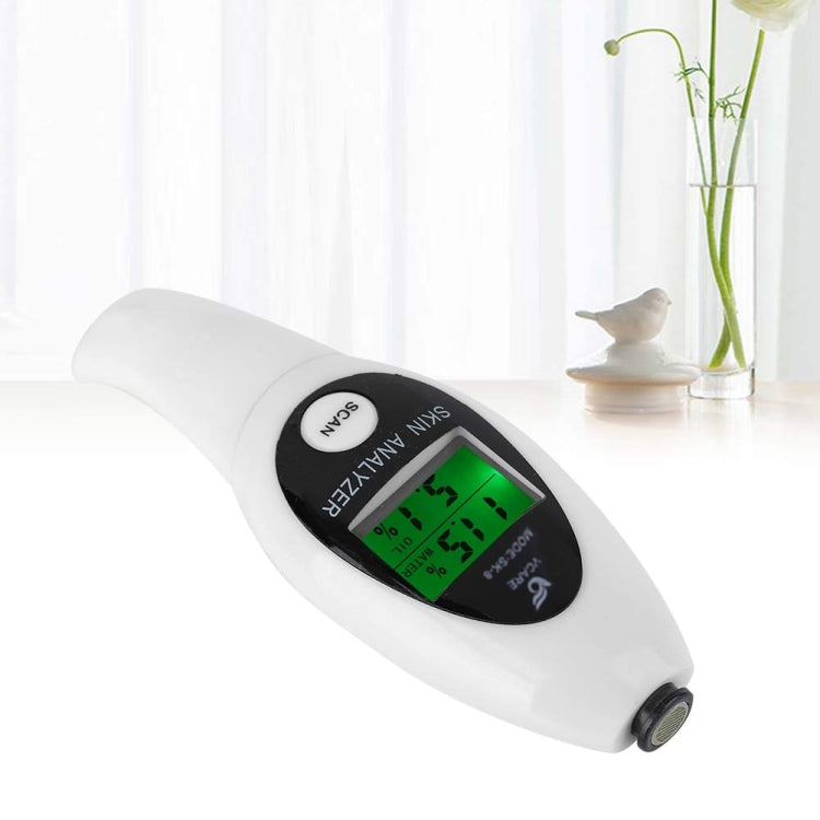 Mini tester digitale umidità e olio pelle LCD portatile