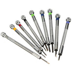 Kit di strumenti per cacciaviti per riparazione orologi da 9 pezzi 0,5 mm-2,5 mm, 9 in 1