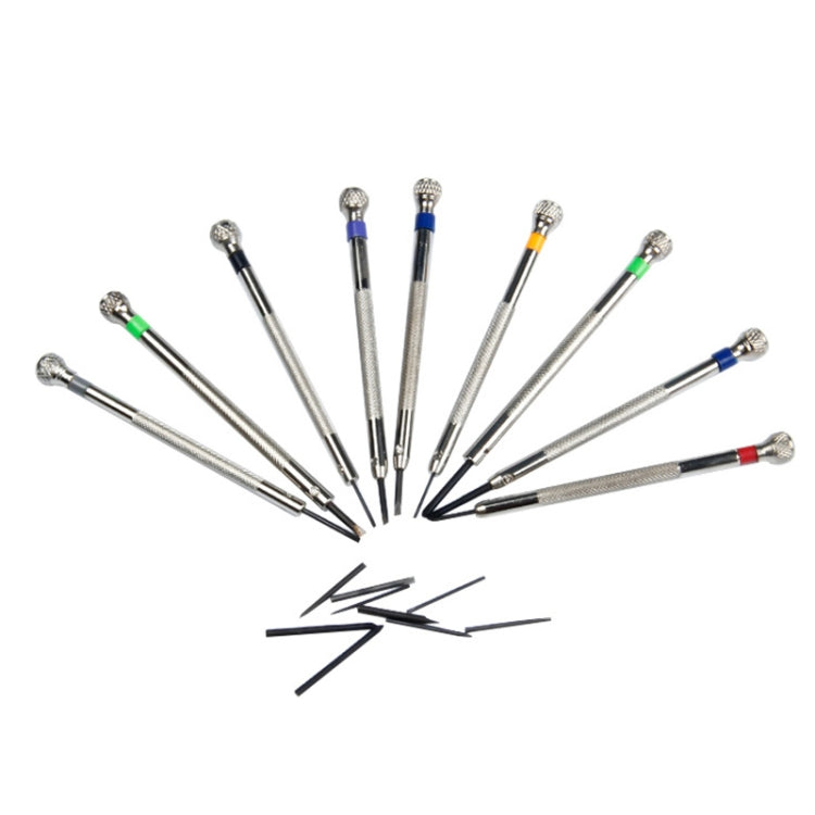 Kit di strumenti per cacciaviti per riparazione orologi da 9 pezzi 0,5 mm-2,5 mm, 9 in 1