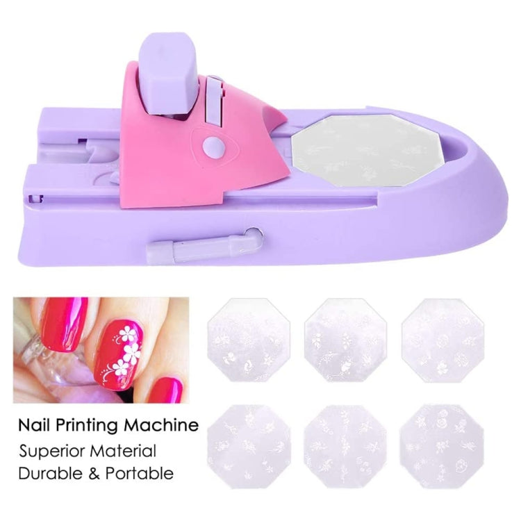 Set macchine per timbri nail art fai da te in plastica