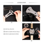 20 set di strumenti per la riparazione di orologi, set di cacciaviti, apricasse, 20 in 1