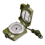 GoldGood DC60-2A Bussola americana prismatica tascabile da viaggio militare multifunzione per geologia all'aperto con display luminoso (verde militare), DC60