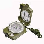 GoldGood DC60-2A Bussola americana prismatica tascabile da viaggio militare multifunzione per geologia all'aperto con display luminoso (verde militare), DC60