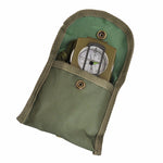 GoldGood DC60-2A Bussola americana prismatica tascabile da viaggio militare multifunzione per geologia all'aperto con display luminoso (verde militare), DC60