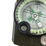 GoldGood DC60-2A Bussola americana prismatica tascabile da viaggio militare multifunzione per geologia all'aperto con display luminoso (verde militare), DC60
