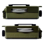 GoldGood DC60-2A Bussola americana prismatica tascabile da viaggio militare multifunzione per geologia all'aperto con display luminoso (verde militare), DC60