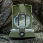 GoldGood DC60-2A Bussola americana prismatica tascabile da viaggio militare multifunzione per geologia all'aperto con display luminoso (verde militare), DC60