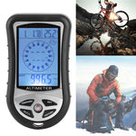 8 in 1 (altimetro + meteo + altitudine + bussola + termometro + orologio + calendario + retroilluminazione a LED) Orologio altimetro digitale multifunzione bussola, 8 in 1