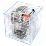 Puzzle 3D Scatola regalo trasparente per monete di risparmio con labirinto di denaro, 3D Puzzle Saving Coin