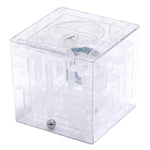 Puzzle 3D Scatola regalo trasparente per monete di risparmio con labirinto di denaro, 3D Puzzle Saving Coin
