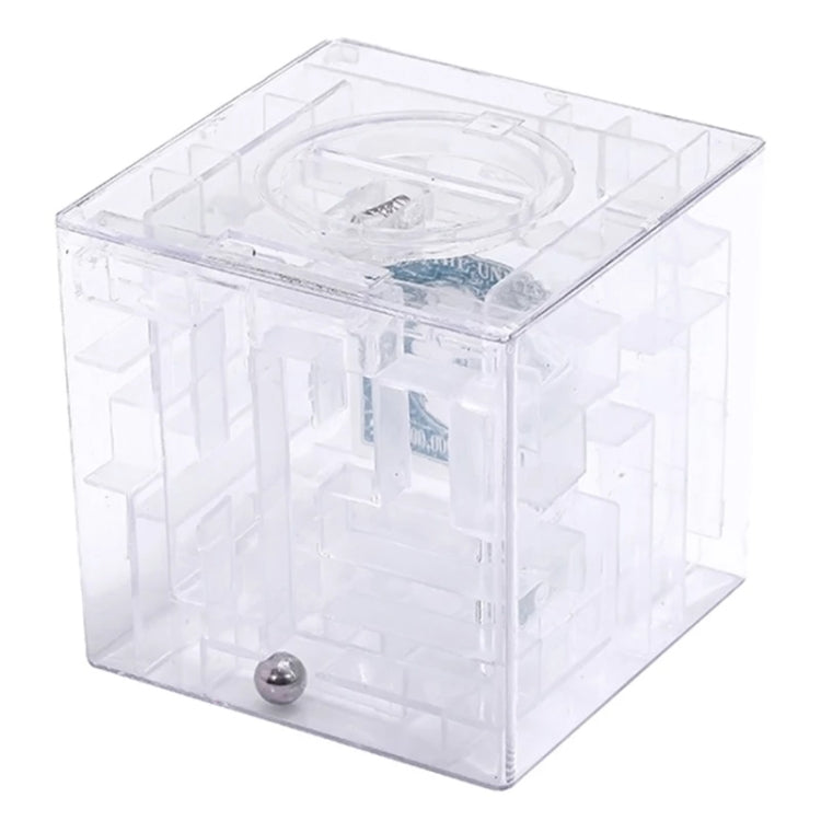 Puzzle 3D Scatola regalo trasparente per monete di risparmio con labirinto di denaro, 3D Puzzle Saving Coin