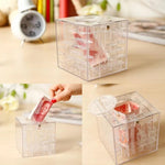 Puzzle 3D Scatola regalo trasparente per monete di risparmio con labirinto di denaro, 3D Puzzle Saving Coin