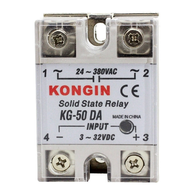 Relè a stato solido CA 24-480 V SSR-40DA per regolatore di temperatura PID, ingresso: CC 3-32 V, KG-50DA