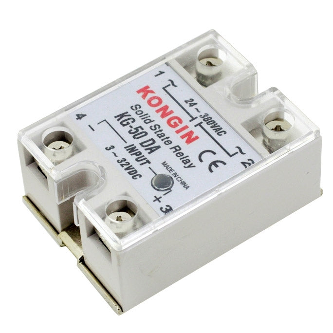 AC 24-480V Solid State Relay SSR-40DA for PID Temperature Controller, Input: DC 3-32V, KG-50DA