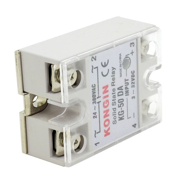 AC 24-480V Solid State Relay SSR-40DA for PID Temperature Controller, Input: DC 3-32V, KG-50DA