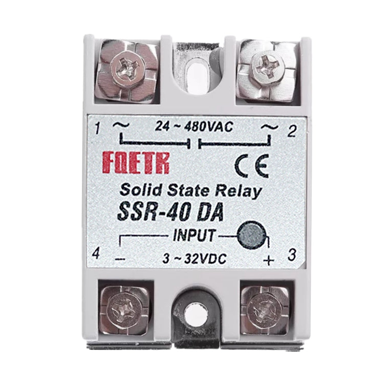 Relè a stato solido CA 24-480 V SSR-40DA per regolatore di temperatura PID, ingresso: CC 3-32 V, SSR-40DA