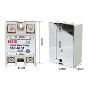 Relè a stato solido CA 24-480 V SSR-40DA per regolatore di temperatura PID, ingresso: CC 3-32 V, SSR-40DA