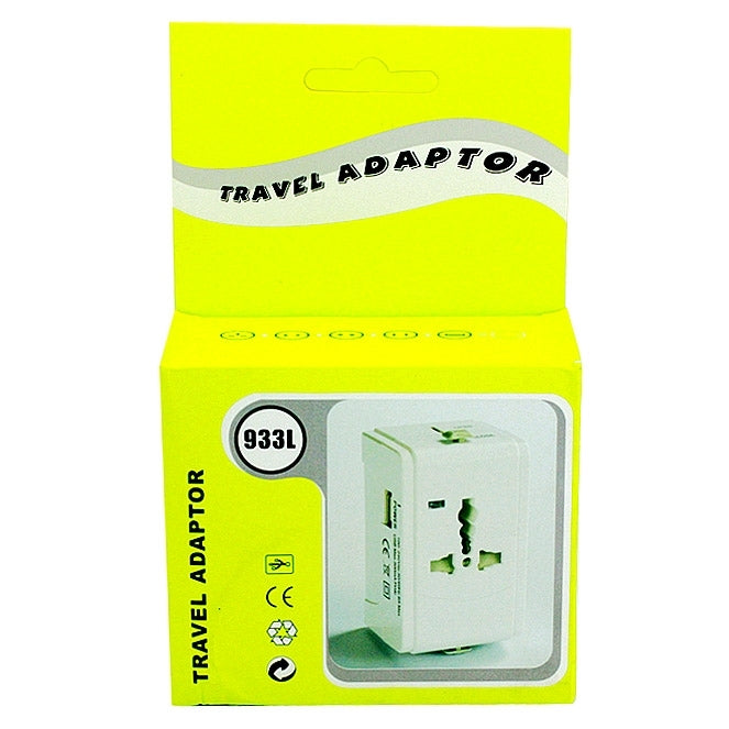 Adattatore da viaggio per caricabatterie USB universale 933L 4 in 1 (EU + UK + AU + US).