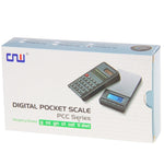 Bilancia digitale per gioielli 2 in 1 tascabile elettronica 1000 g x 0,1 g + calcolatrice con display LCD a cifre, 1000g x 0.1g