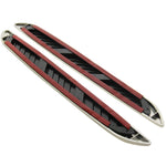 2 adesivi per parafango dello sfiato del flusso d'aria del cofano per la decorazione dell'auto, dimensioni: 36,5 cm x 3,5 cm x 1 cm, Size: 36.5cm x 3.5cm x 1cm