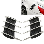 2 adesivi per parafango di sfiato del flusso d'aria per simulazione di branchie di squalo laterali sul cofano da 2 pezzi per la decorazione dell'auto, dimensioni: 22 cm x 20 cm x 2 cm, 220mm x 200mm x 20mm