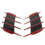 2 adesivi per parafango di sfiato del flusso d'aria per simulazione di branchie di squalo laterali sul cofano da 2 pezzi per la decorazione dell'auto, dimensioni: 22 cm x 20 cm x 2 cm, 220mm x 200mm x 20mm