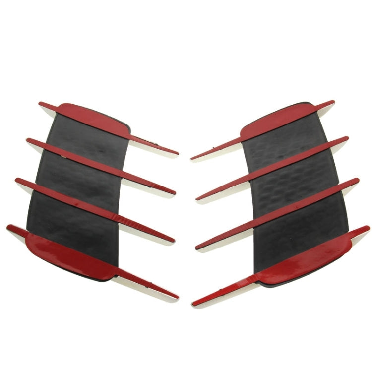 2 adesivi per parafango di sfiato del flusso d'aria per simulazione di branchie di squalo laterali sul cofano da 2 pezzi per la decorazione dell'auto, dimensioni: 22 cm x 20 cm x 2 cm, 220mm x 200mm x 20mm