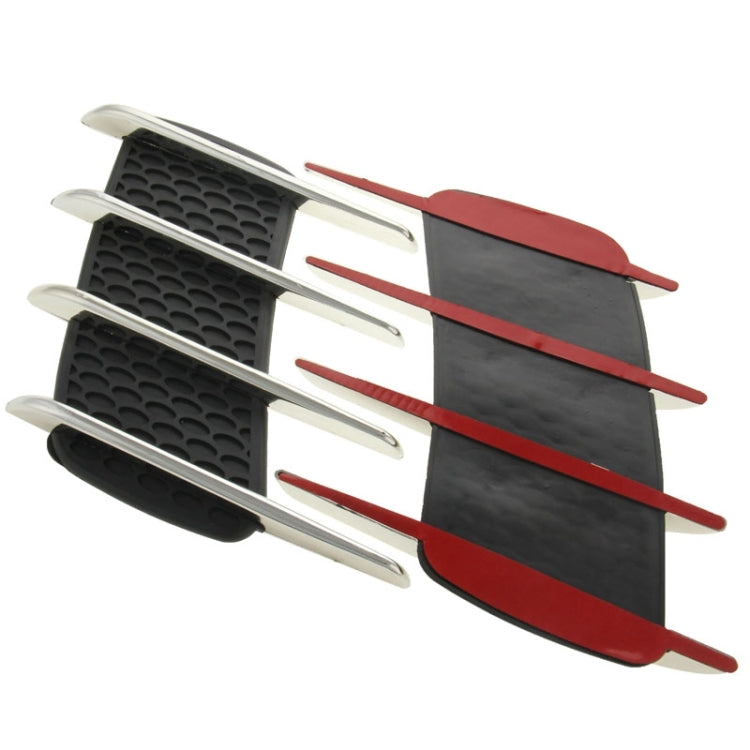 2 adesivi per parafango di sfiato del flusso d'aria per simulazione di branchie di squalo laterali sul cofano da 2 pezzi per la decorazione dell'auto, dimensioni: 22 cm x 20 cm x 2 cm, 220mm x 200mm x 20mm